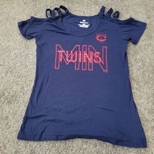 Women's Minnesota Twins Cold Shoulder Tee
